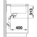 BLANCO SUBLINE 340/160-U InFino szilgránit mosogató, jobbos főmedence, gyöngyszürke 523561