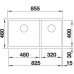 BLANCO SUBLINE 480/320-U InFino szilgránit mosogató, tartufo 523591