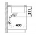 BLANCO SUBLINE 350/150-U InFino kerámia mosogató, fekete 523747