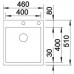BLANCO CLARON 400-IF/A Durinox InFino rozsdamentes mosogató dugókiemelővel 523392