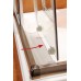VÉGKIÁRUSÍTÁS RAVAK BLIX BLRV2-80 sarokbelépős zuhanykabin krómhatású kerettel, transparent edzett bizto