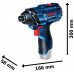 BOSCH GDR 120-LI PROFESSIONAL Akkus ütvecsavarozó 12V/2x2,0Ah, koffer 06019F0001