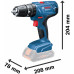 BOSCH GSB 18V-21 PROFESSIONAL Akkus ütvefúró-csavarozó (12V/3x2,0Ah) koffer 06019H1100