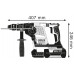 BOSCH GBH 36 V-LI Plus akkus fúrókalapács kofferben 0611906003