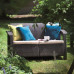 CURVER CORFU LOVE Seat kanapé, 128 x 70 x 79cm, barna/csokoládé 227585