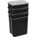 CURVER BIOBOX 2x10L+6L szelektív hulladékgyűjtő szett, fekete 245948 (08993-840)