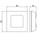 Danfoss Icon Vezeték nélküli érintőképernyős helyiségtermosztát, falon kívüli 088U1081