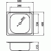 FERRO Egymedencés mosogató, 400x500mm, szövetmintás DR40/50TS.H