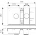 FERRO MEZZO II Medencés gránit mosogató, 790x480mm, homok DRGM3/48/79SA