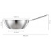 Fiskars All Steel Pure Wok serpenyő, 28 cm 1065629