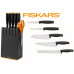 FISKARS Functional Form Késblokk 5 Késsel Fekete 102638
