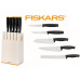 Fiskars Functional Form késblokk 5 db késsel, fehér 1014209 (102639)
