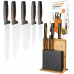 Fiskars Functional Form Bambusz késblokk 5 késsel 1057552