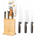 Fiskars Functional Form Bambusz késblokk 3 késsel 1057553