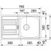 Franke Euroform EFN 614-78 Rozsdamentes mosogató, 780 x 475 mm 101.0684.386
