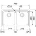 Franke Logica LLX 620 Rozsdamentes mosogató, 790 x 500 mm 101.0199.870