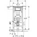 Geberit Duofix fali WC szerelőelem, 112 cm, Sigma 12 cm-es öblítőtartállyal 111.355.00.5