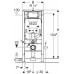 Geberit Duofix fali WC szerelőelem, 112 cm, Sigma 12 cm, szagelszívó csonkkal 111.367.00.5