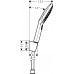 HANSGROHE Raindance Select E 120 Porter zuhanyszett, fehér/króm 26720400