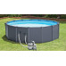 INTEX Graphite Panel Pool Set Medence homokszűrővel  478 x 124 cm , 28382GN