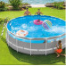 INTEX Prism Frame Premium Pools Clearview fémvázas medence szett, 427 x 107 cm 26722NP