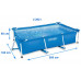 INTEX Rectangular Frame Pool csővázas medence, 260 x 160 x 65 cm 28271NP