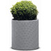 KETER LARGE CYLINDER PLANTER műrattan virágláda, ezüst szürke 224151 (17197837)