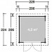 CURVER FUSION 757 kerti szerszámos ház, 229 x 223,5 x 252 cm, mahagóni-grafit 230395