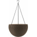 KETER HANGING SPHERE műrattan virágcserép, whiskey barna 229544 (17199246)