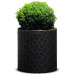 KETER LARGE CYLINDER PLANTER műrattan virágláda, whiskey barna 223947 (17197837)