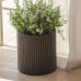 KETER LARGE CYLINDER PLANTER műrattan virágláda, ezüst szürke 224151 (17197837)