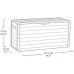 KETER ATLAS 270L Kerti tárolódoboz 117,2 x 45 x 57 cm, barna (17216706) 271536