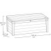 KETER BRIGHTWOOD 454L Kerti tárolódoboz 145 x 69,7 x 60,3 cm, bézs (17194454) 271019