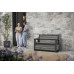 KETER DECO GARDEN BENCH 227L Kerti pad/tároló, 133x61x89 cm, sötétszürke (17213853) 261848