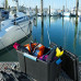 KIS SCUBA BOX M 45L 49,5x39x34cm fekete / kék