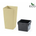 PROSPERPLAST URBI SQUARE ECO virágcserép, 11/26,6L, krém DURS265W-CY728