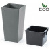Prosperplast URBI SQUARE ECO Virágcserép 40cm, szürke DURS400W-405U