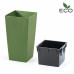 Prosperplast URBI SQUARE ECO Virágcserép 40cm, zöld DURS400W-2262U