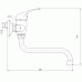 NOVASERVIS METALIA EGYKAROS FALI KONYHAI CSAPTELEP 150 MM, KRÓM 55070/T,0