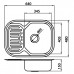 FERRO Egymedencés csepptálcás mosogató, 48x64x15 cm, szövetmintás DR48/64TS.H