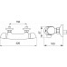NOVASERVIS METALIA 57 Termosztátos zuhanycsaptelep felső kimenettel króm 57963/1,0