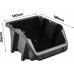 KISTENBERG BINEER SHORT tárolódoboz, 187 x 158 x 114 mm, fekete KBIS20-S411