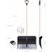 PROSPERPLAST ALPINUS ECO Hóeke / lapát nyéllel 1400mm, fekete ILT55