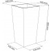 PROSPERPLAST URBI SQUARE P virágcserép, 2/4L, fehér DURS140P-S449