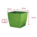 Prosperplast COUBI SQUARE P virágcserép alátéttel, 0,5L, fényes/grafit DUKP100-426U