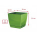 Prosperplast COUBI SQUARE P virágcserép alátéttel, 1,2L, fényes/grafit DUKP120-426U