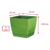 Prosperplast COUBI SQUARE P virágcserép alátéttel, 6L, fényes/grafit DUKP210-426U