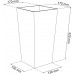 PROSPERPLAST URBI SQUARE virágcserép, 3/7,2L, fehér DURS170-S449