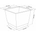 PROSPERPLAST RATOLLA SQUARE virágcserép, 2,5L, fehér DRLK165-S449
