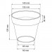 Prosperplast CUBE SHINE virágcserép 14x12,4cm kávé tejjel DCUB140S